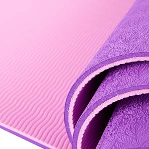 TPE YOGA MAT 173x61x0,6cm (ΜΟΒ/ΡΟΖ) inSPORTline Doble
