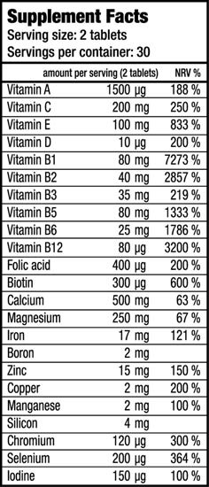 Multivitamin for Woman 60tabs (BIOTECH USA)