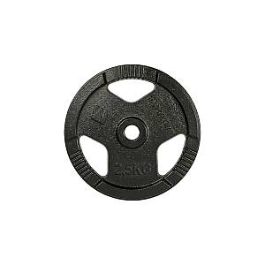 Cast Iron Weight Plate 2,5kg(30mm)Black inSPORTline