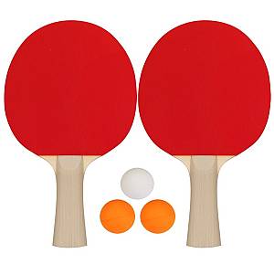 Σετ 2 Ρακέτες Ping Pong & 3 Μπαλάκια Recreational