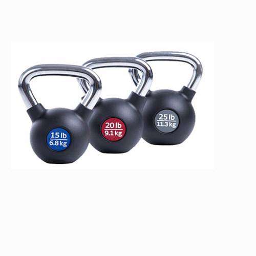 Viking C-628 Rubber Kettlebell Λαβή Χρωμίου - 4.00 kgr