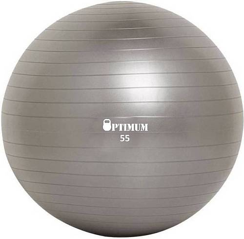 GYM BALL 55CM (GREY) ANTI-BURST 900G OPTIMUM