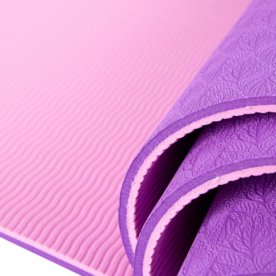 TPE YOGA MAT 173x61x0,6cm (ΜΟΒ/ΡΟΖ) inSPORTline Doble