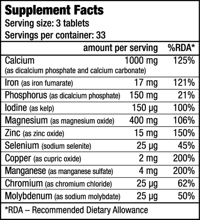 Multi Mineral Complex 100tabs (BIOTECH USA)