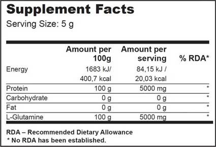 100% L-Glutamine 500gr (BIOTECH USA)