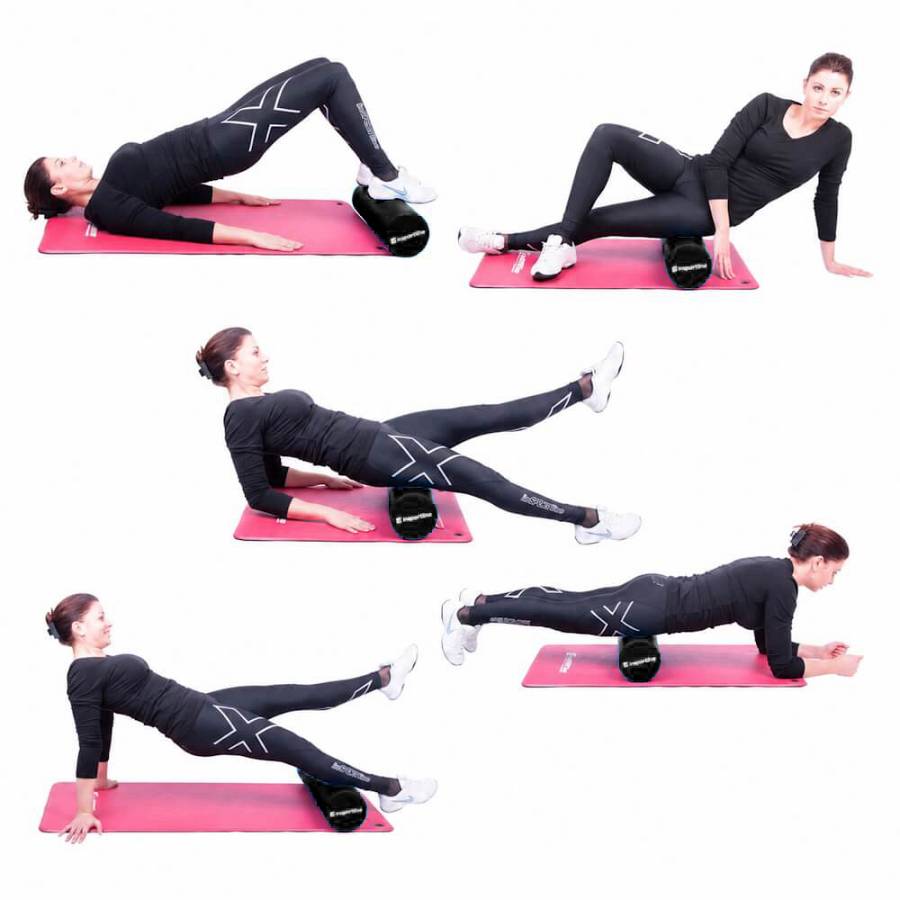FOAM ROLLER 60CM ΜΑΥΡΟ OPTIMUM