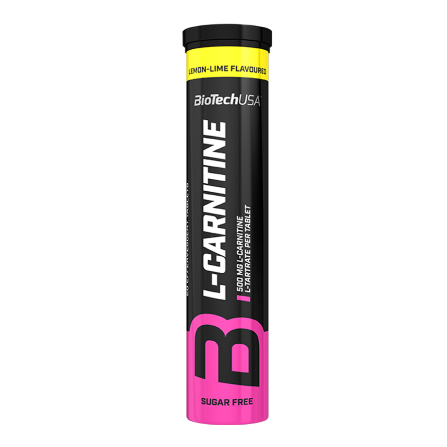 L-Carnitine Effervescent 500mg 20tabs (BIOTECH USA) - Lemon Lime